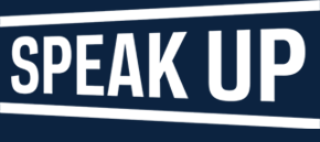 Speak Up Logo Final White On Blue